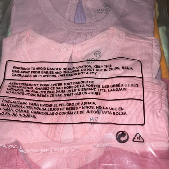 Honest Baby Girls' 10pk Rainbow Organic Cotton Puff Sleeve T-Shirts NWT 0-3M - Picture 6 of 6